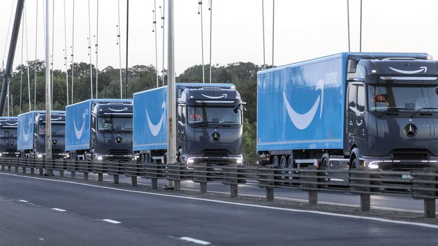 Mercedes-Benz eActros 600 für Amazon in UK unterwegs