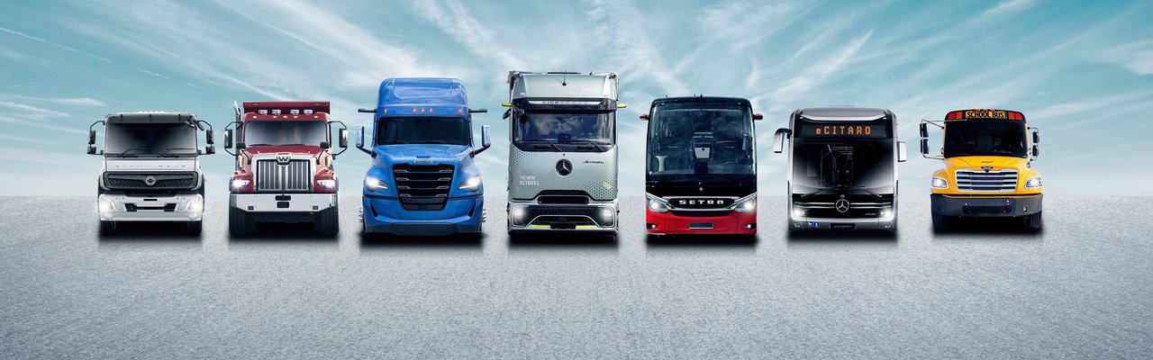 Daimler Truck Brand Range mit Schatten