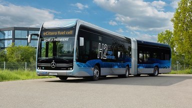 World premiere at Global Public Transport Summit 2023: Mercedes-Benz eCitaro fuel cell – greater range thanks to fuel cell