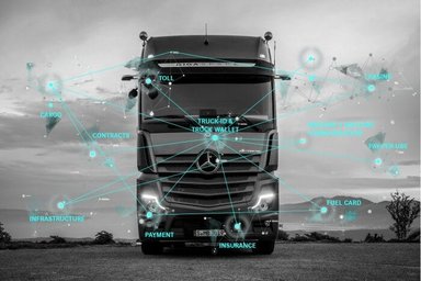 Pilotprojekt: Daimler Trucks bringt Lkw das Bezahlen bei