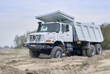 Daimler Nutzfahrzeuge auf der Bauma vom 8. – 14. April 2019 in München