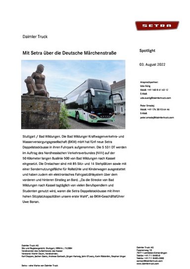 Mit Setra über die Deutsche Märchenstraße