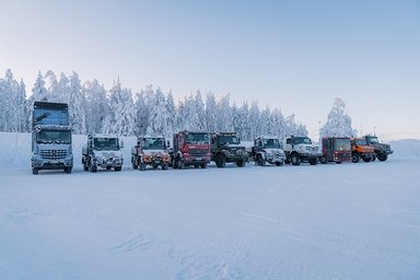 Green light at the Arctic Circle: Daimler Truck defence vehicles pass winter testing on ice and snow