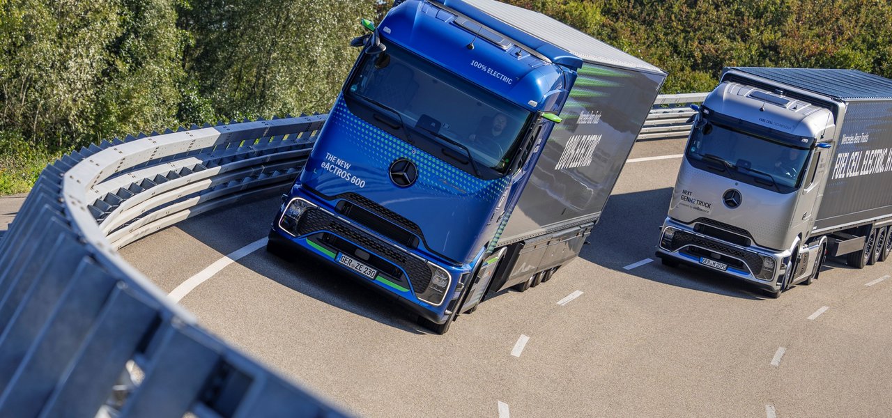 Mercedes-Benz eActros 600 and NextGenH2 on the test track