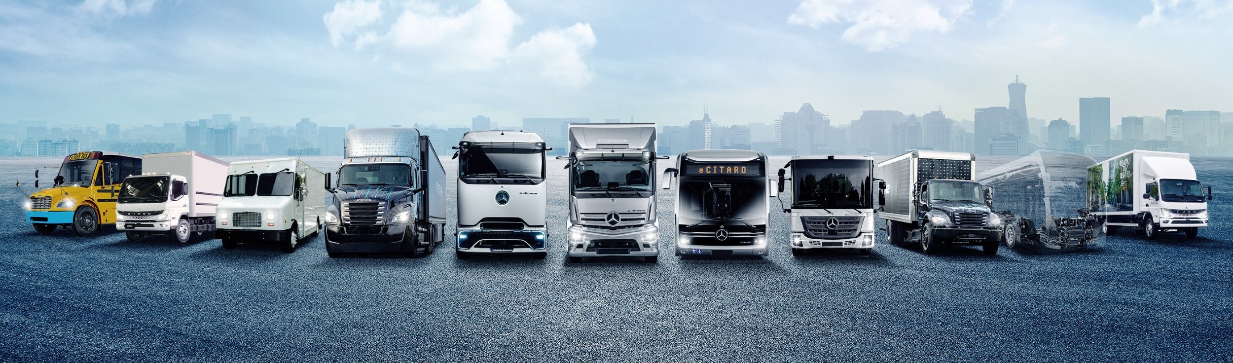 Family Shot: Battery-electric Trucks & Buses Daimler Truck