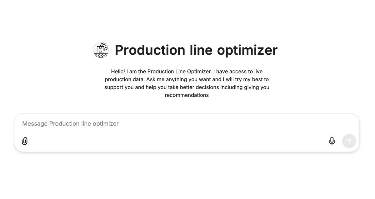 Screenshot Daimler Truck LibreChat - Production line optimizer