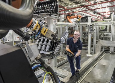 Production of heavy duty transmissions for trucks at Mercedes-Benz production plant Gaggenau (Rastatt section)