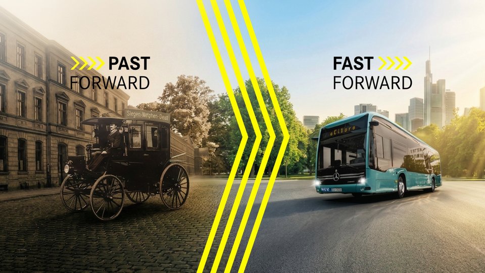 Daimler Truck "Past forward. Fast forward": Erster Bus und eCitaro