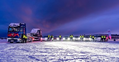 Premiere am Polarkreis: eActros 600 von VEGA besteht eNordkapp Challenge als erster batterieelektrischer Sattelzug