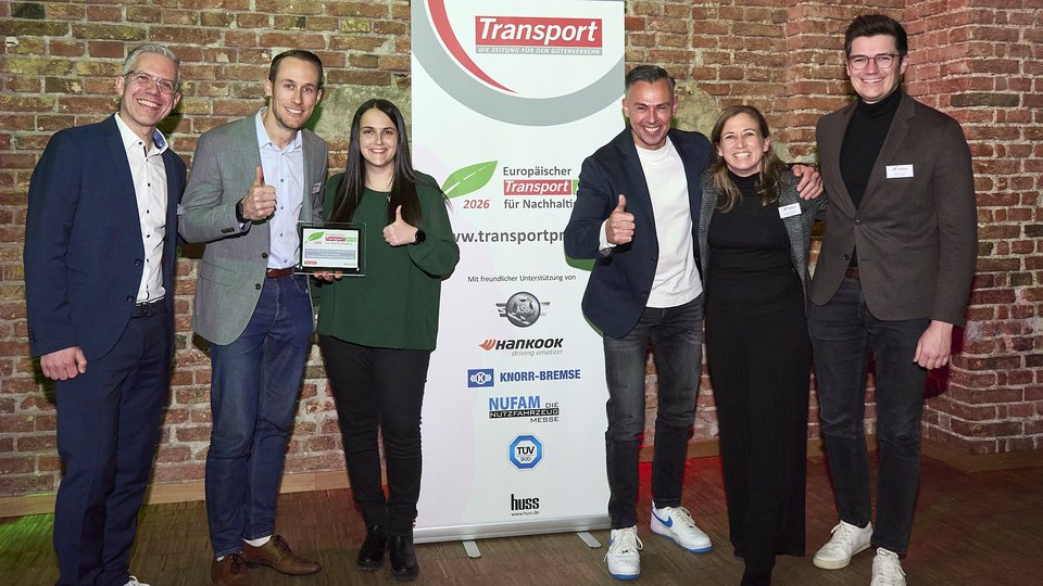 The team at the award ceremony in Munich