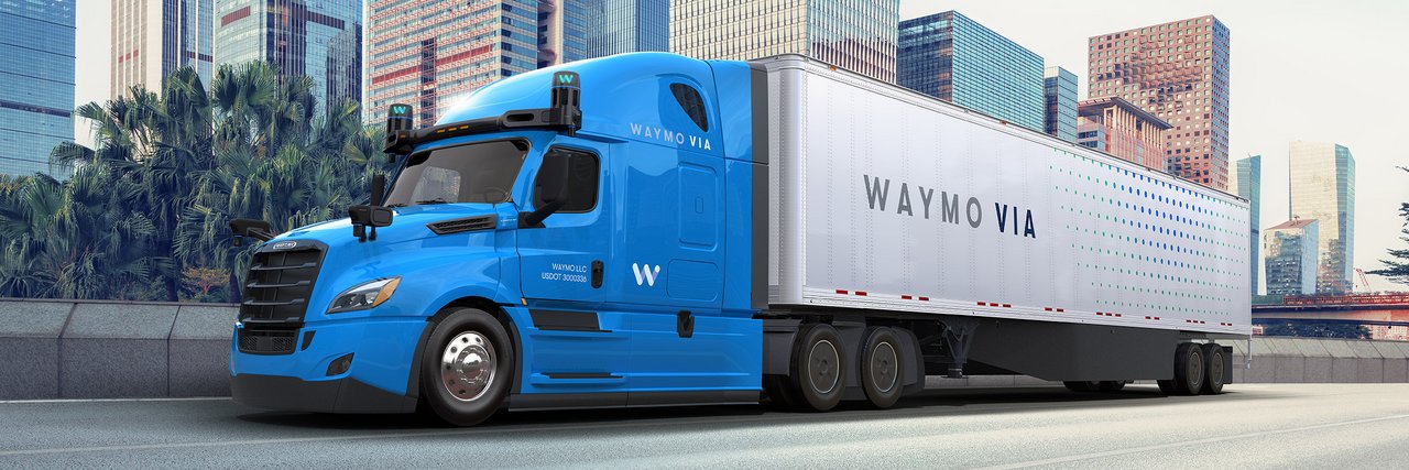 Freightliner Cascadia Truck with Waymo Driver