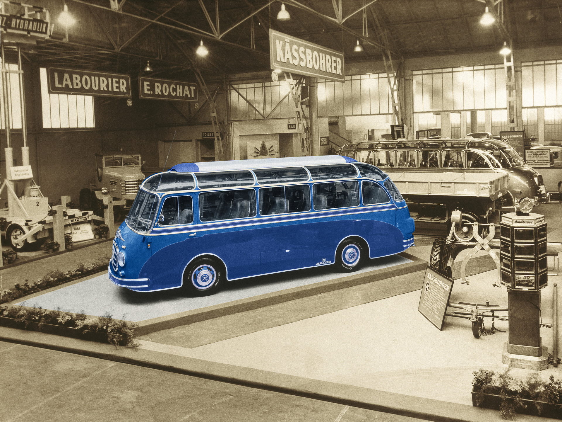1955 wurde der erste Setra S 6 in Genf präsentiert