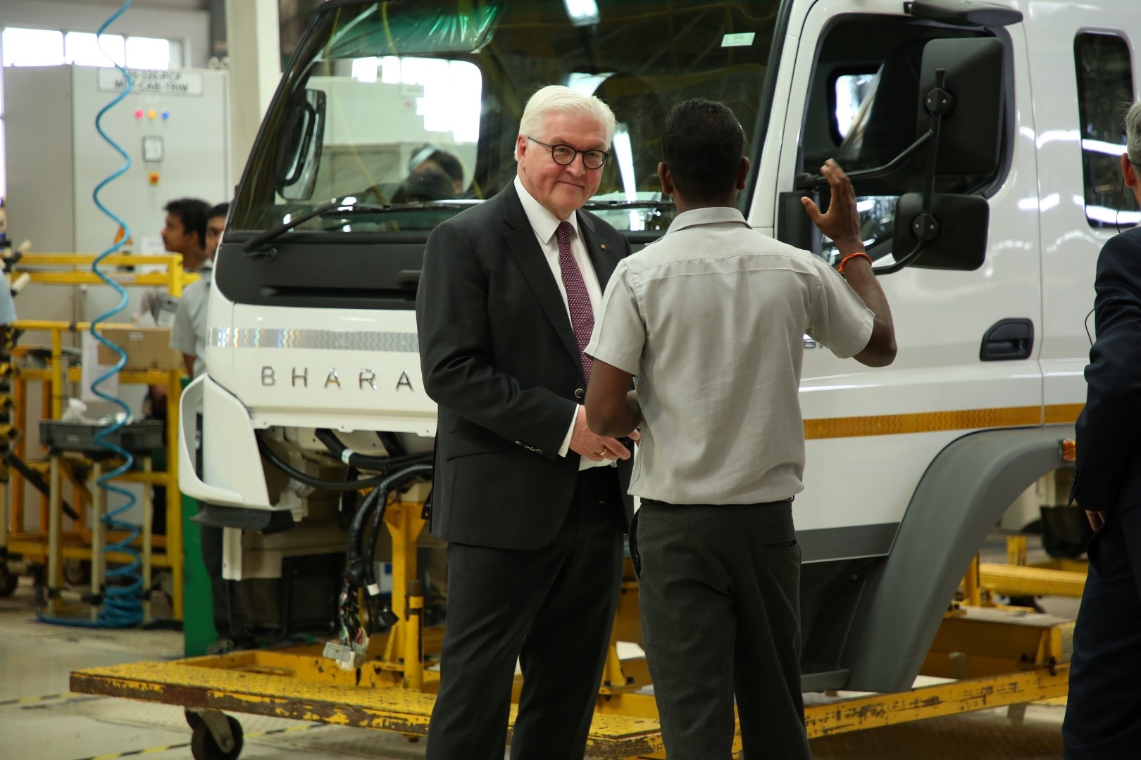 Bundespräsident Frank-Walter Steinmeier zu Besuch am Nutzfahrzeugstandort im indischen Chennai