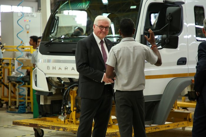 Bundespräsident Frank-Walter Steinmeier zu Besuch am Nutzfahrzeugstandort im indischen Chennai