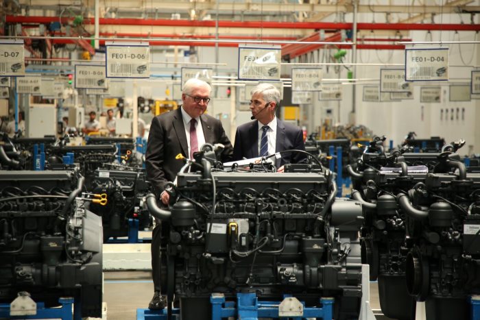 Bundespräsident Frank-Walter Steinmeier zu Besuch am Nutzfahrzeugstandort im indischen Chennai