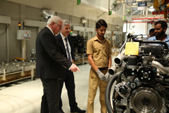 Bundespräsident Frank-Walter Steinmeier zu Besuch am Nutzfahrzeugstandort im indischen Chennai