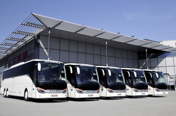 Euroguide erhöht um fünf Setra Busse