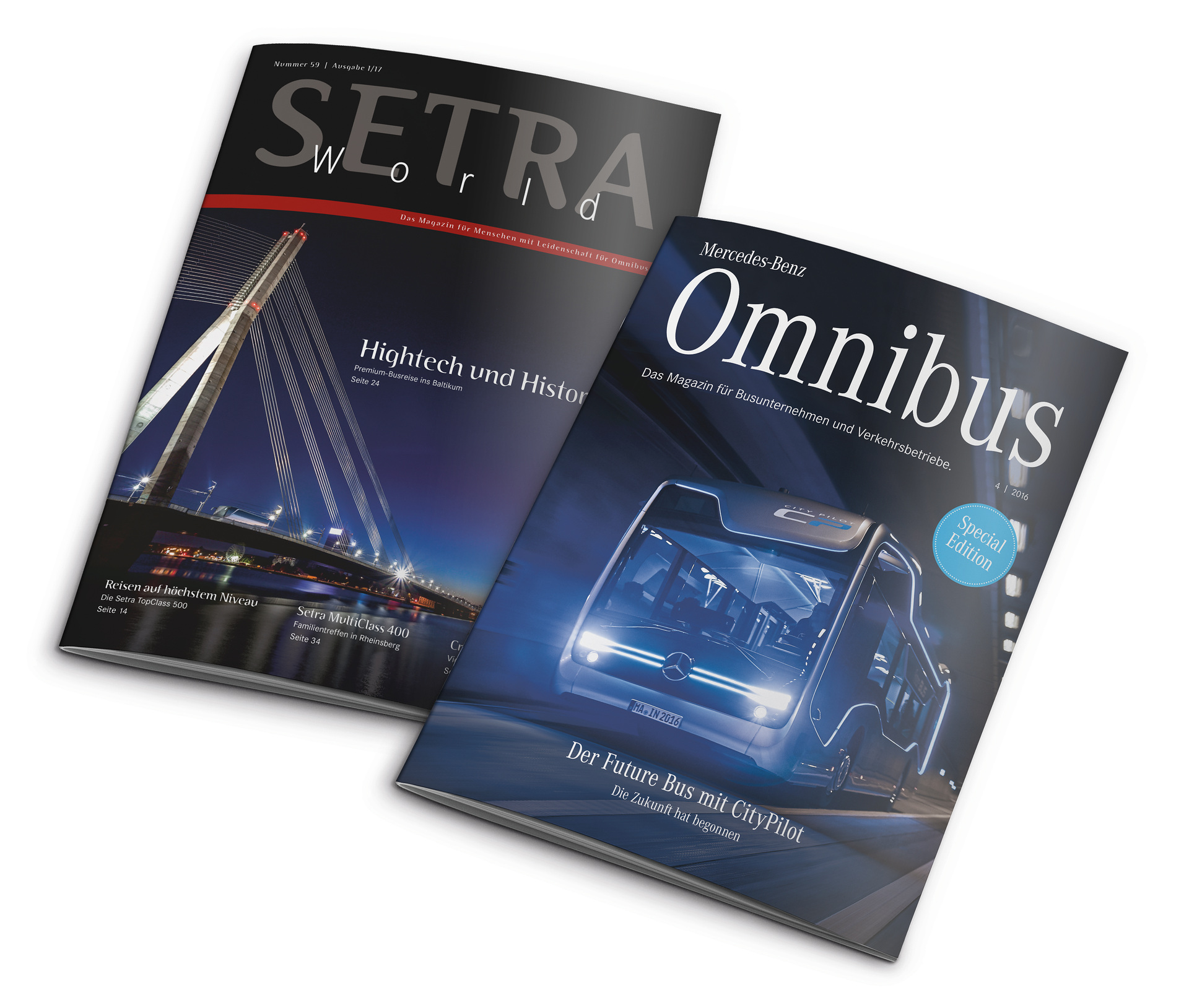 Die Markenmagazine von Setra und Mercedes-Benz wurden vom German Brand Institute für eine konsequente Markenführung und nachhaltige Markenkommunikation im deutschsprachigen Raum gewürdigt. Daimler Buses: Werbe-Experten würdigen nachhaltige Markenkommunikation