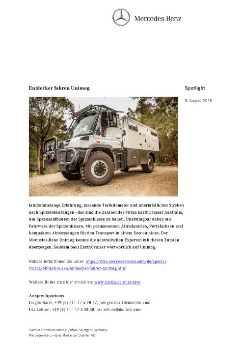 Entdecker fahren Unimog