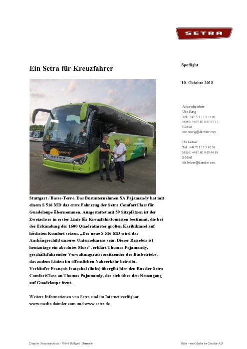 Ein Setra für Kreuzfahrer