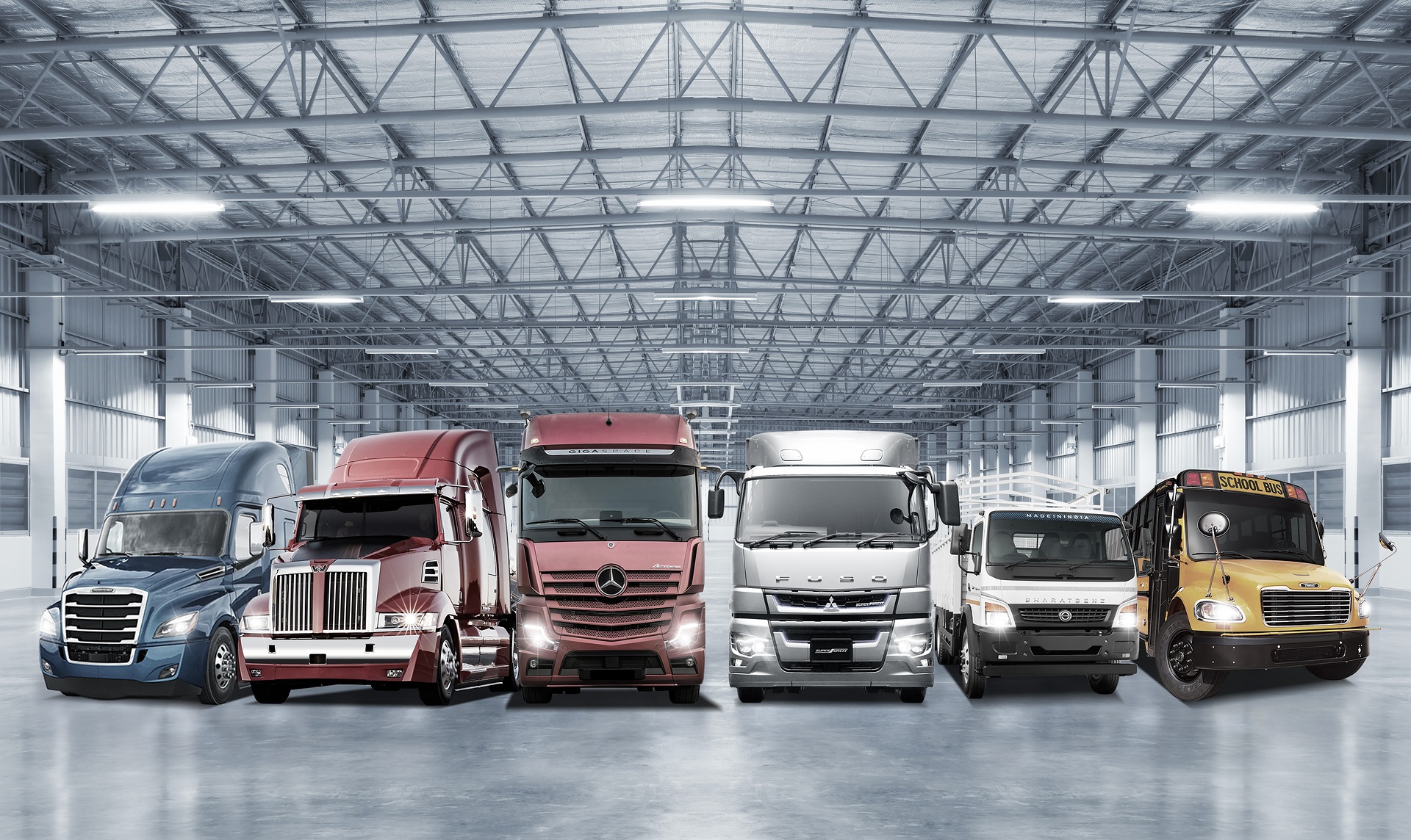 Daimler Trucks Family Shot 2018 Best sales result in the past decade: Daimler Trucks sells well over 500,000 trucks in 2018
