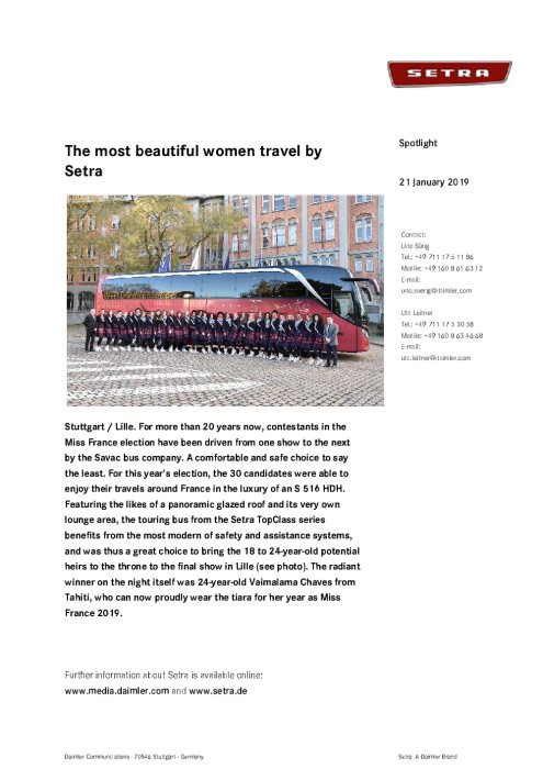 The most beautiful women travel by Setra
