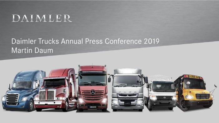 Daimler Trucks Jahrespressekonferenz – Martin Daum