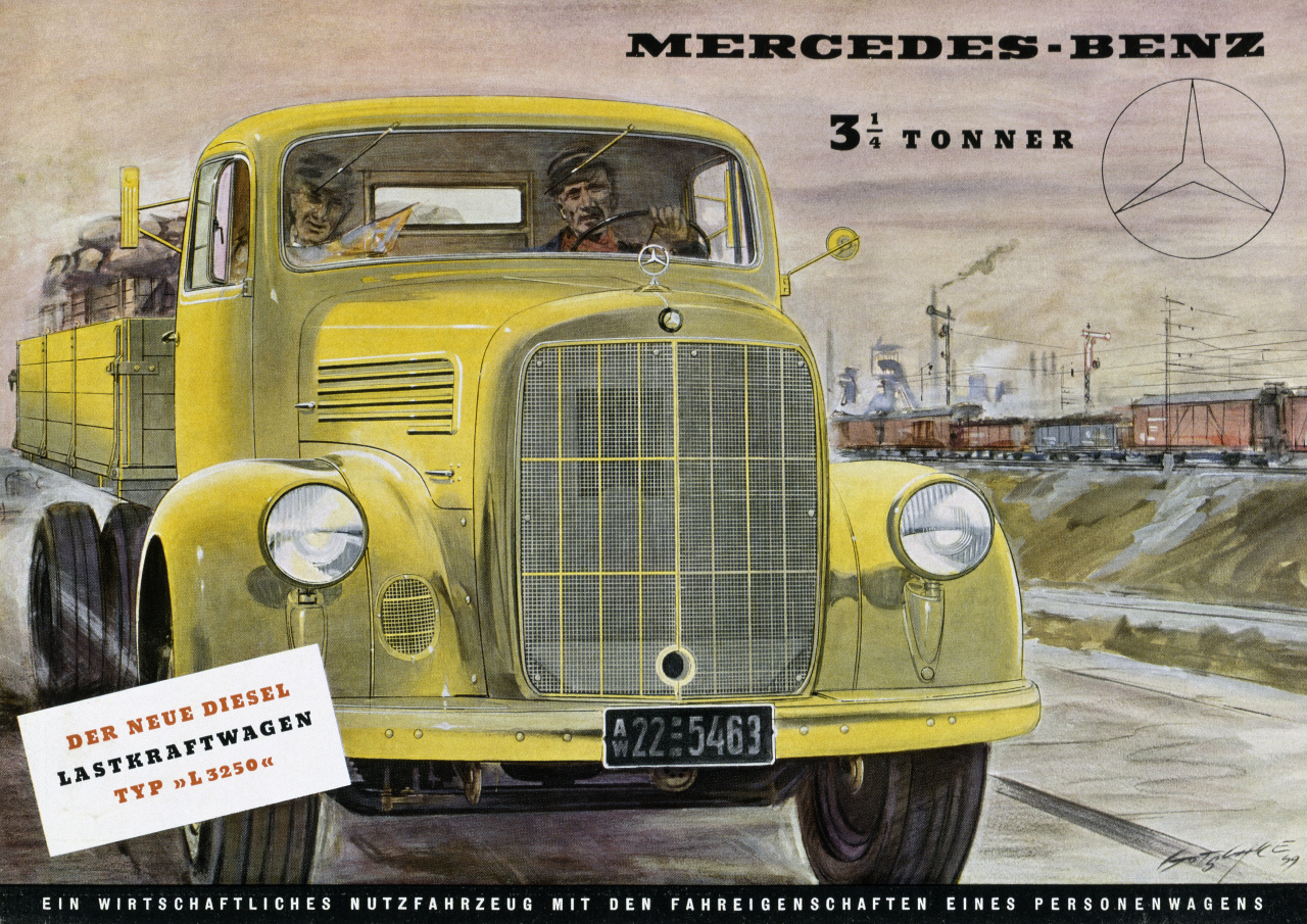 Mercedes-Benz L 3250 Zeichnung: Walter Gotschke Retro Classics 2019