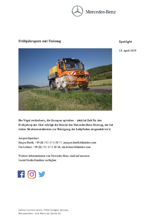 Frühjahrsputz mit Unimog