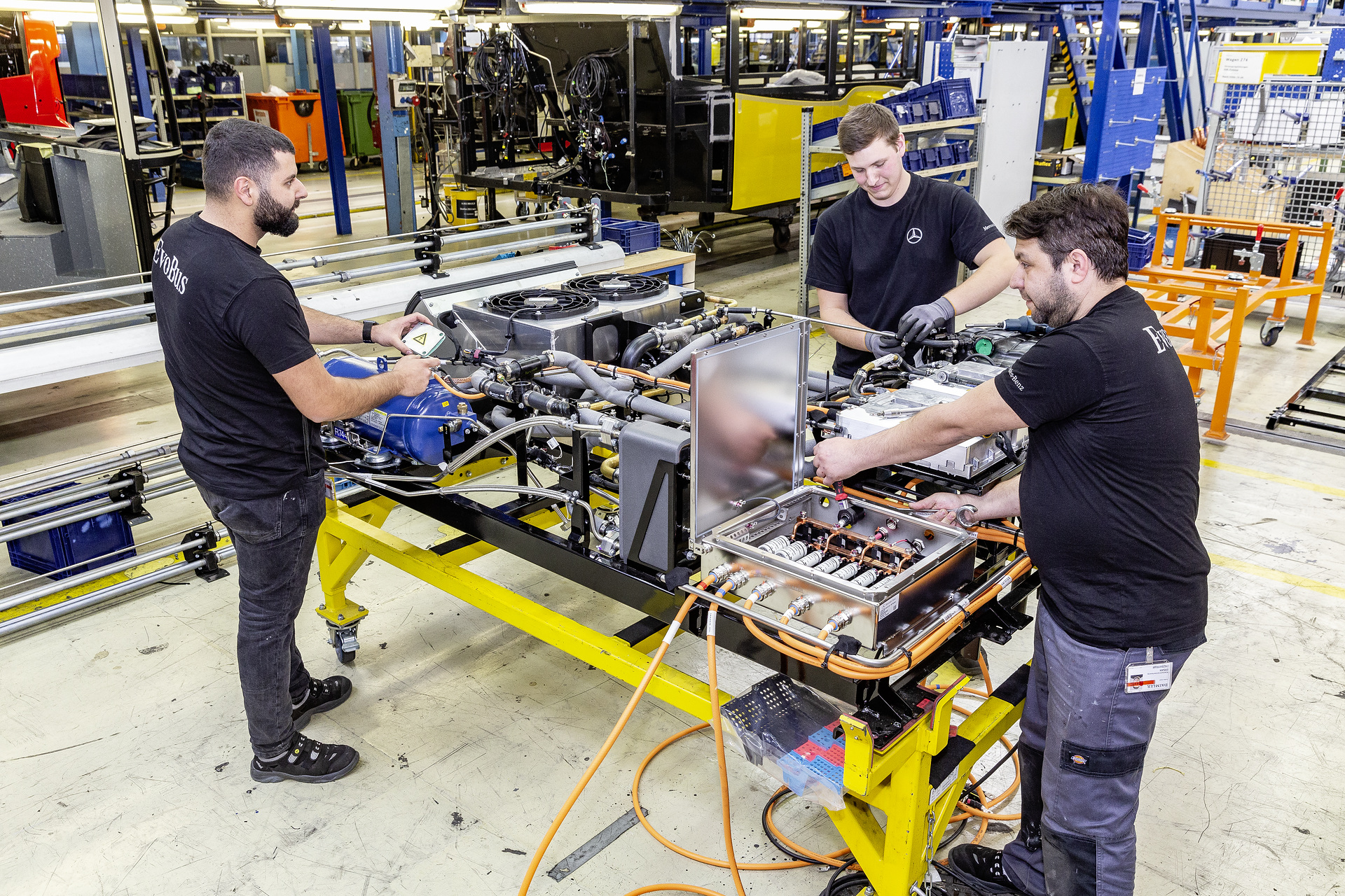 eCitaro Produktion, Daimler AG/EvoBus Werk Mannheim