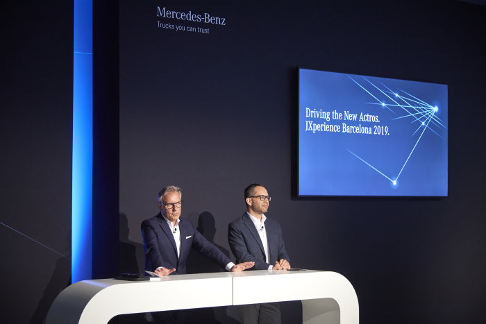 Fahrvorstellung neuer Actros - JXperience Barcelona 2019