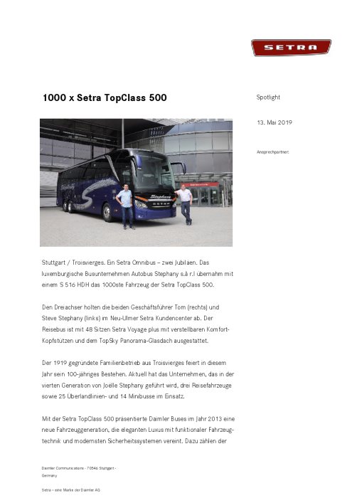 1000 x Setra TopClass 500