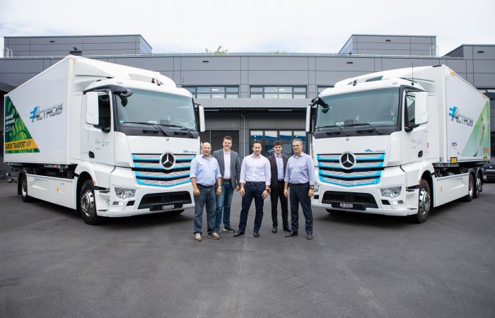 Zwei vollelektrische Mercedes-Benz Lkw für die Schweiz: Camion Transport und Migros erproben den eActros