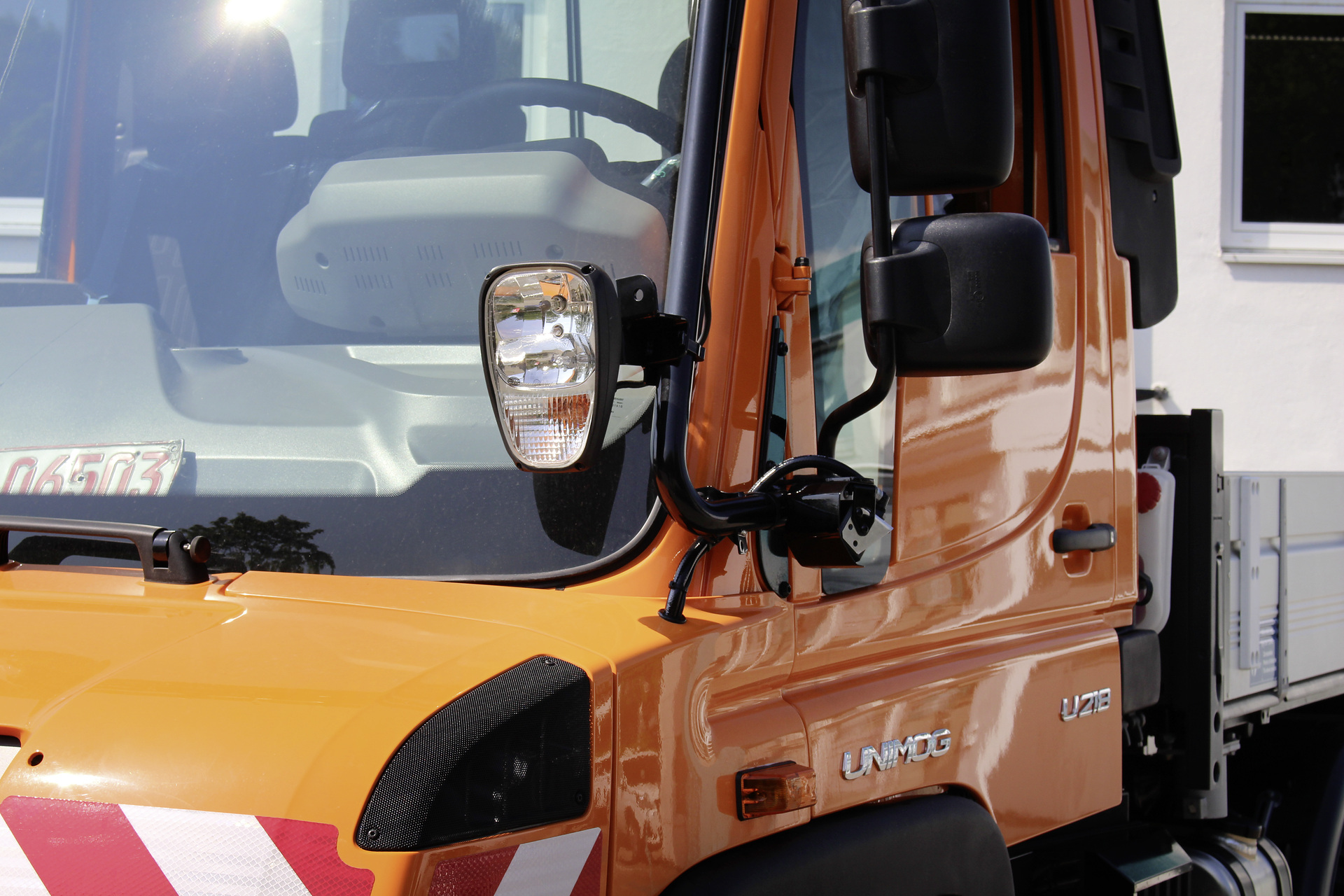 Demopark 2019 – Unimog mit Abbiegekamerasystem – Kamera links Demopark 2019