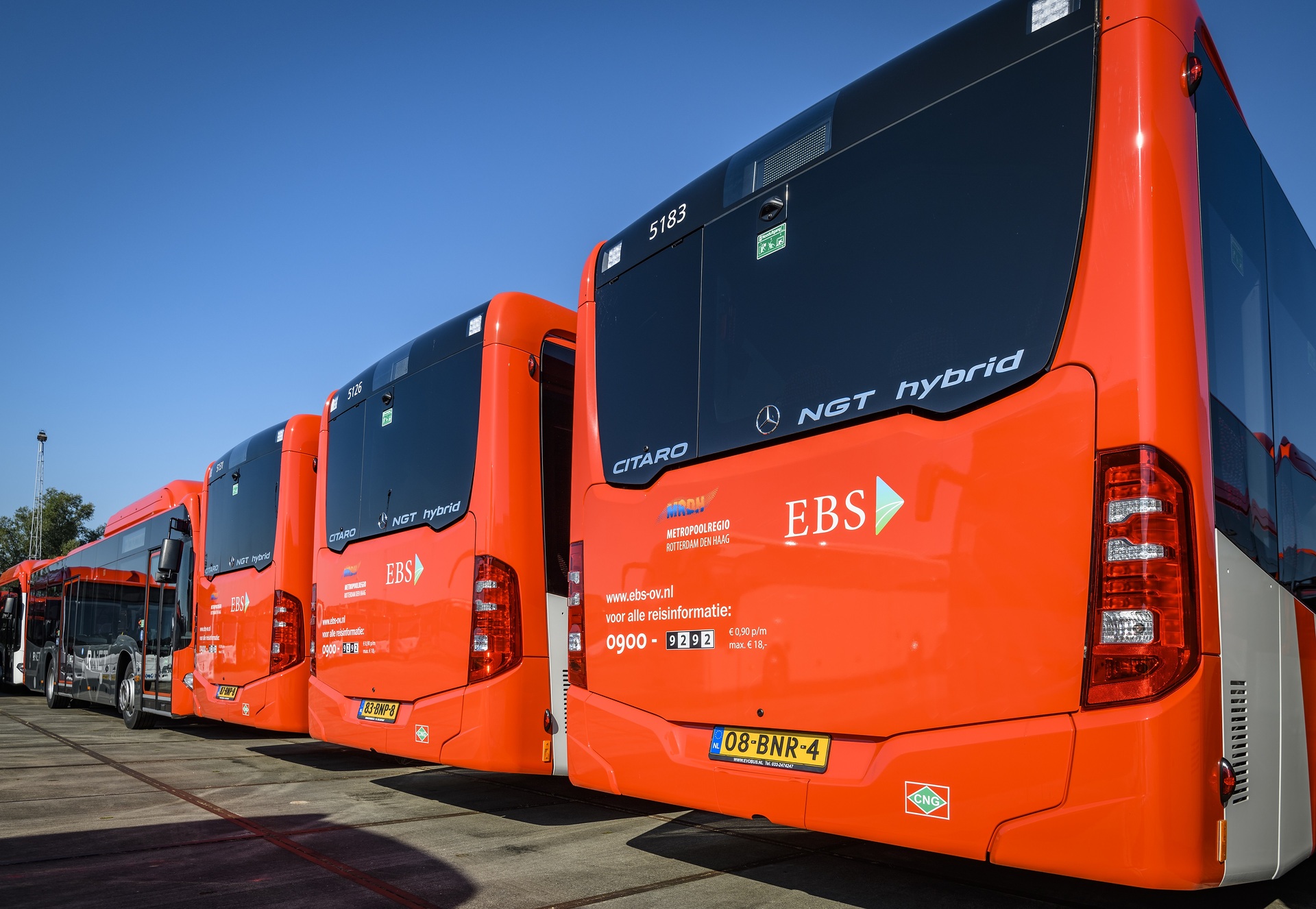 Quiet, highly efficient and with low emissions the EBS public transport company in the Netherlands receives 93 Mercedes Benz Citaro NGT hybrid. Natural-gas drive in an urban bus: the EBS public transport company in the Netherlands receives 93 Mercedes-Benz Citaro NGT hybrid buses