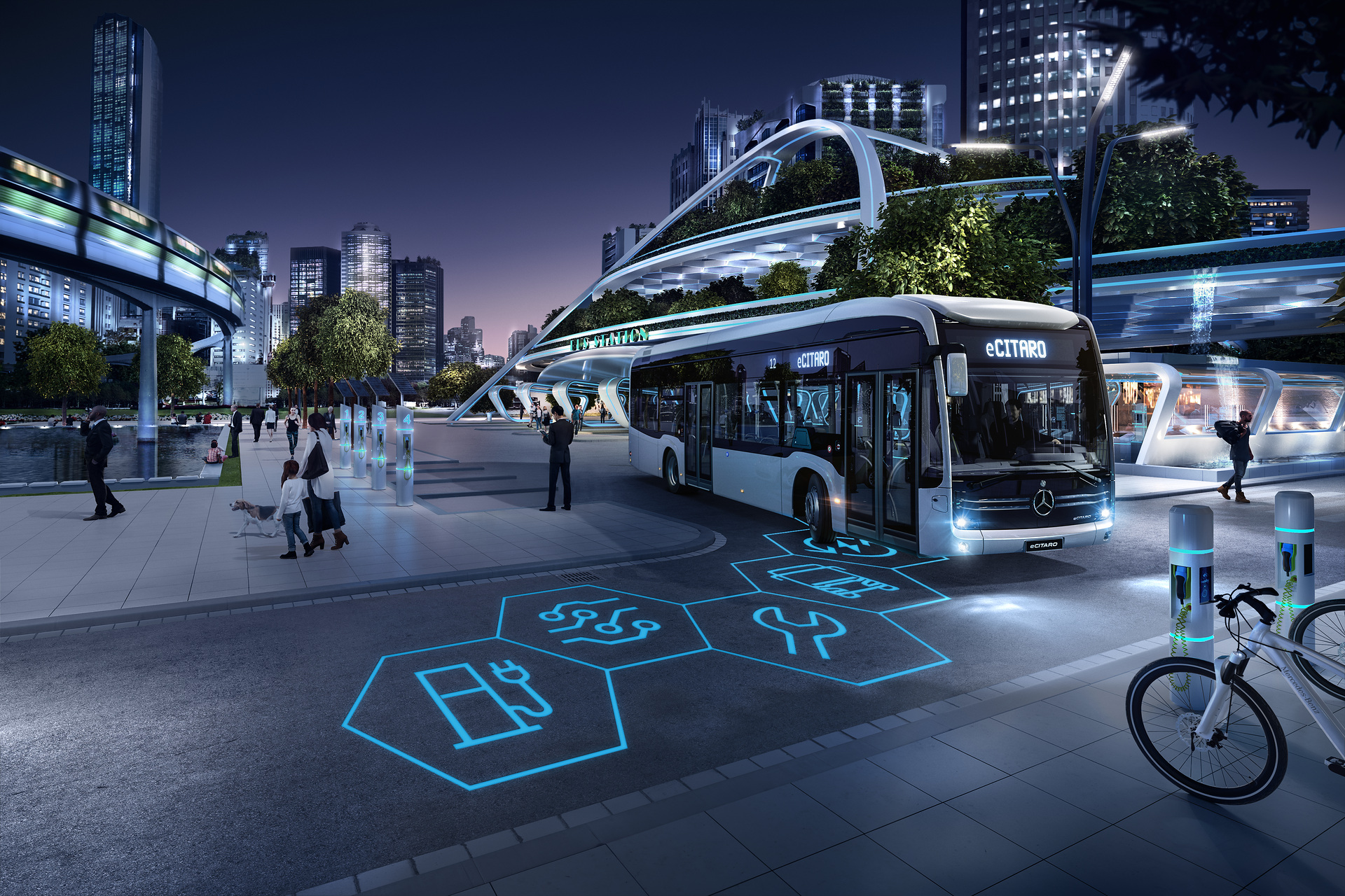 Daimler Buses at the "Busworld Europe" show in Brussels