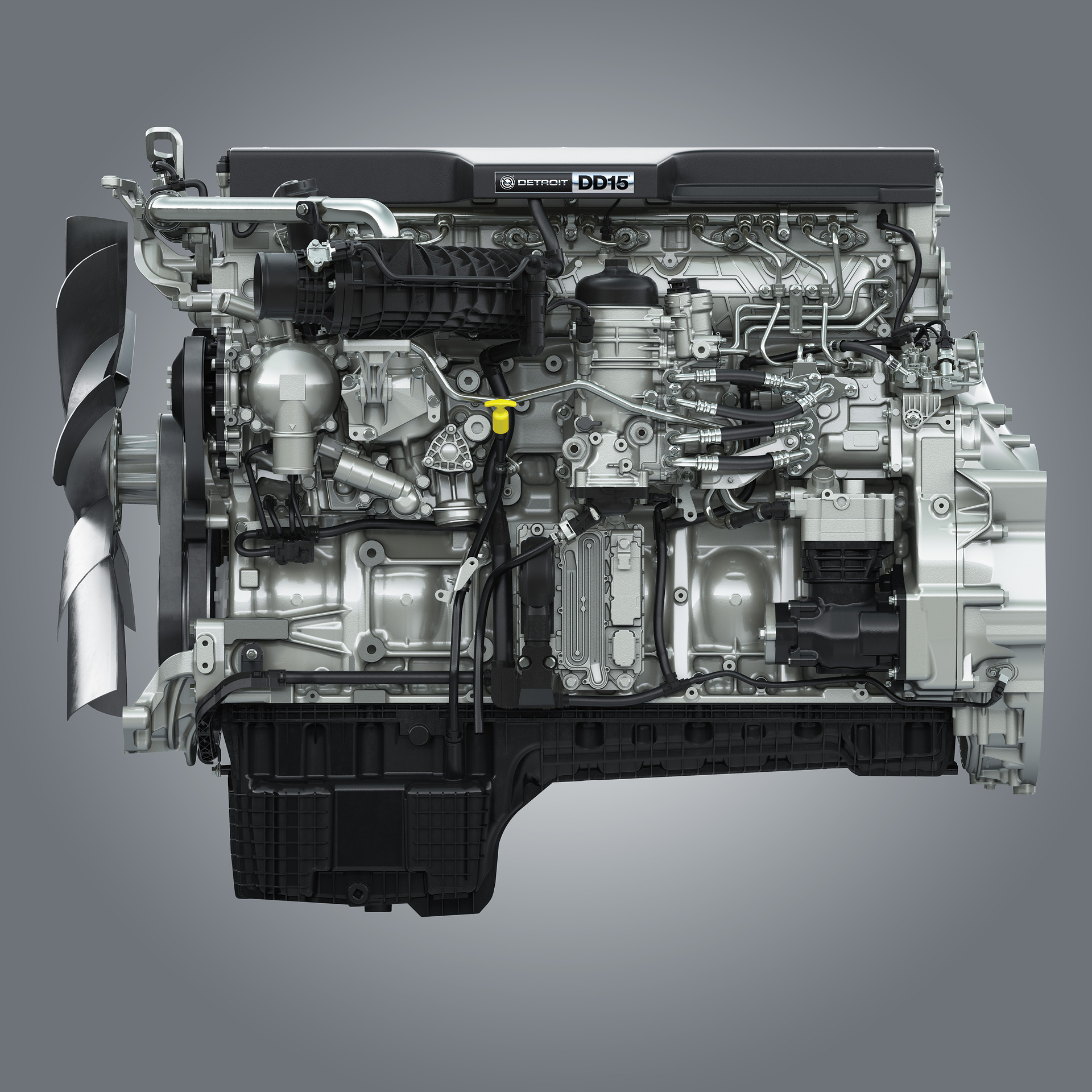 Aus dem globalen Modulbaukasten: Neue Motorengeneration Detroit DD15 Gen 5 Konsequenter Kundenfokus: Daimler Trucks auf der North American Commercial Vehicle Show 2019