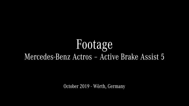 Footage: The new Actros - Active Brake Assist 5