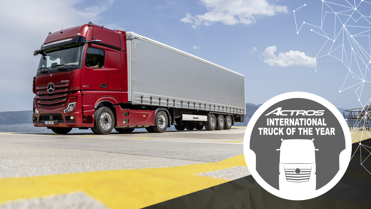 Die Nutzfahrzeug-Fachjournalisten aus 24 europäischen Ländern wählten den Mercedes-Benz Actros zum fünften Mal zum besten Lkw des Jahres. Der neue Actros – Truck of the Year 2020