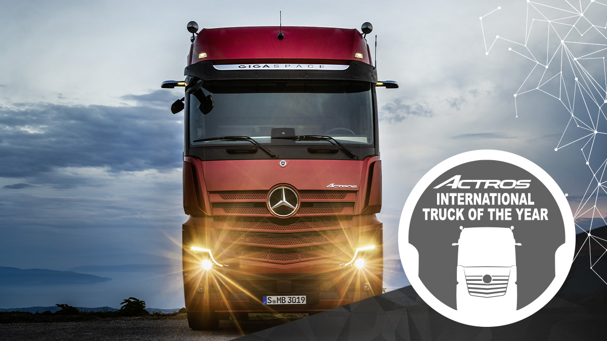 Die Nutzfahrzeug-Fachjournalisten aus 24 europäischen Ländern wählten den Mercedes-Benz Actros zum fünften Mal zum besten Lkw des Jahres. Der neue Actros – Truck of the Year 2020