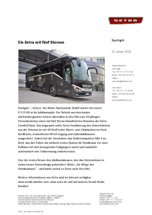 Ein Setra mit fünf Sternen