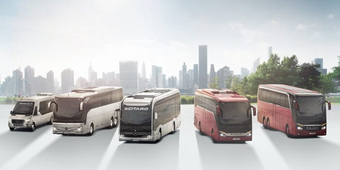 Buses from Mercedes-Benz and Setra – 25 years of successful bus manufacturing