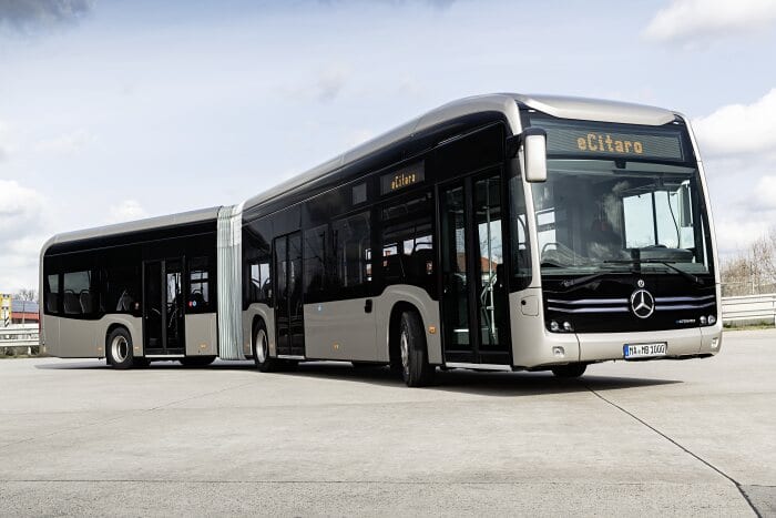 Mercedes-Benz eCitaro G with all-electric drive, Preventive Brake Assist and Sideguard Assist