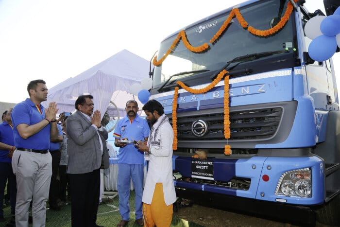 Major delivery for Daimler Trucks in India: 120 BharatBenz trucks for CJ Darcl Logistics