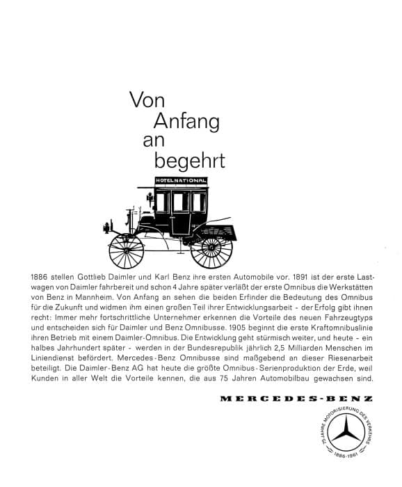 Vor 125 Jahren: erster Omnibus mit Verbrennungsmotor von Benz  &  Cie.