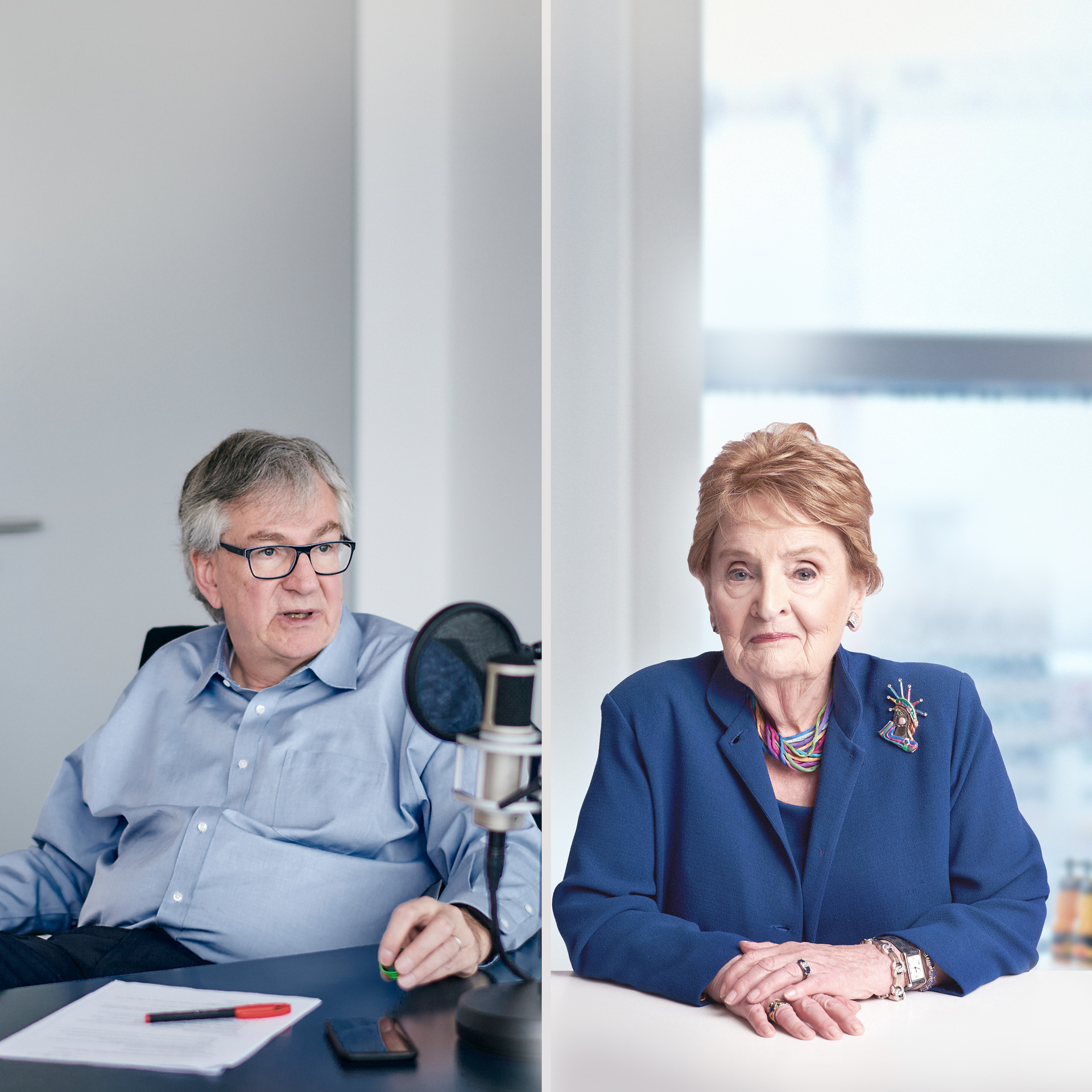 CEO Martin Daum im Gespräch mit der ehemaligen US-Außenministerin Madeleine K. Albright