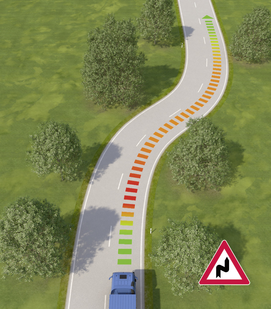 Nachhaltige Verbrauchssenkung für Actros und Arocs durch überarbeitete Tempomat- und Getriebesteuerung Predictive Powertrain Control (PPC) – jetzt auch auf Landstraßen Predictive Powertrain Control (PPC) – 10 Fragen und Antworten zum vorausschauenden Tempomaten von Mercedes-Benz Trucks