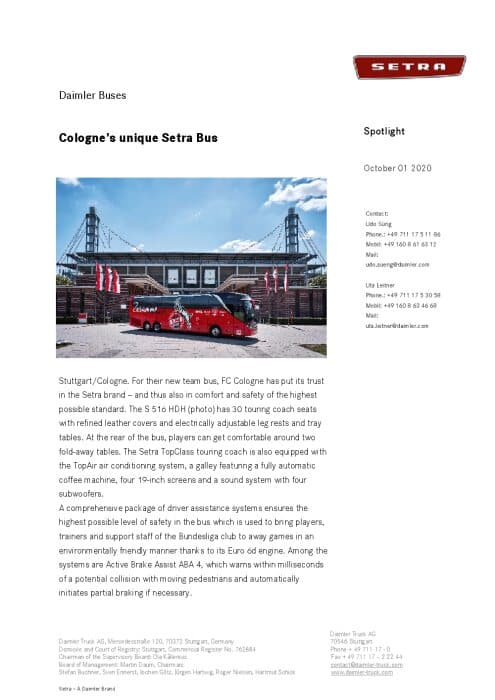 Cologne's unique Setra Bus