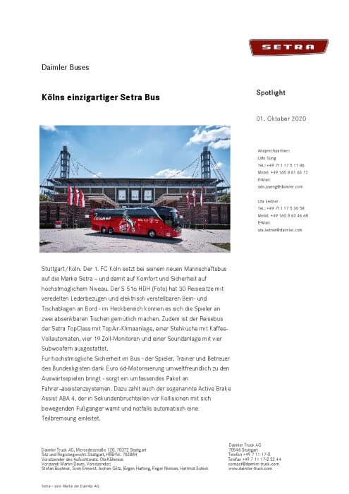 Kölns einzigartiger Setra Bus