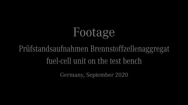 Footage: fuel-cell unit on the test bench